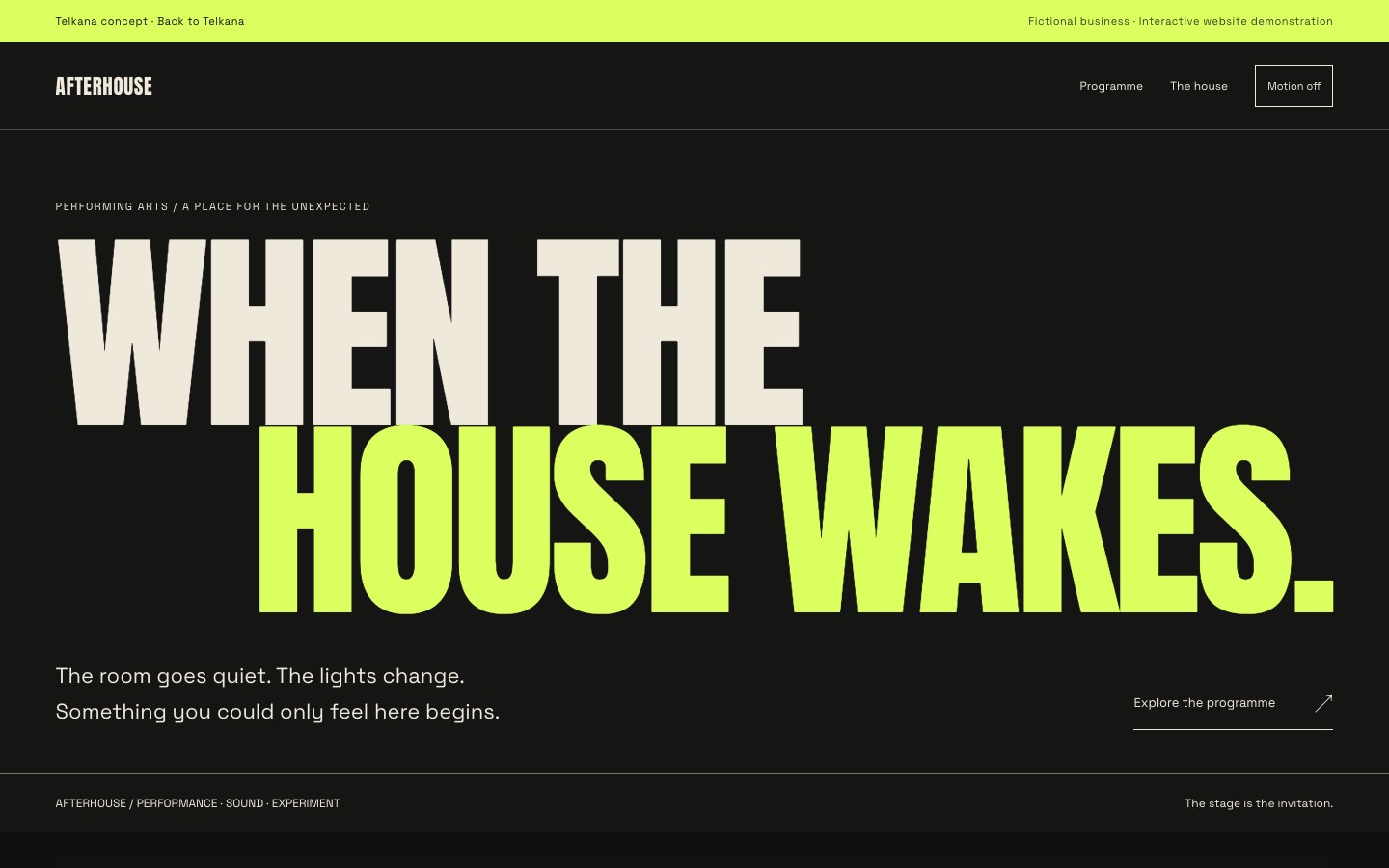 AFTERHOUSE website preview