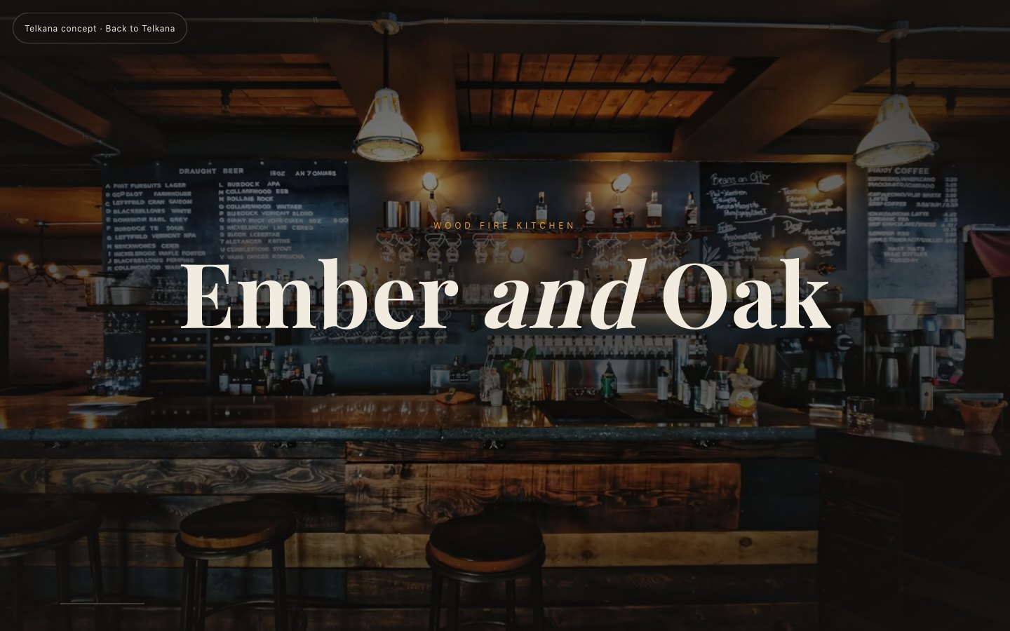 Ember & Oak website preview