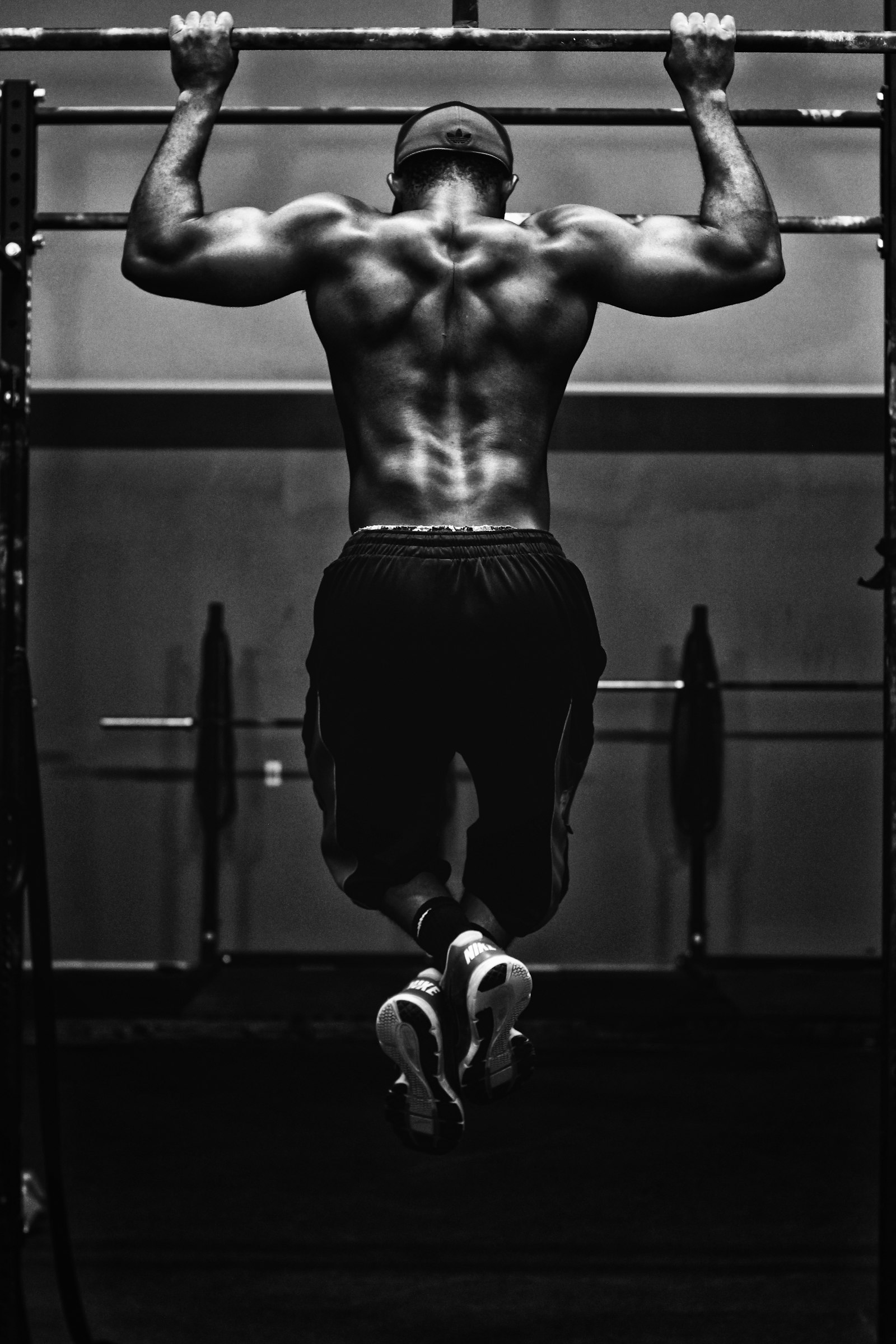 A heavy deadlift on the platform