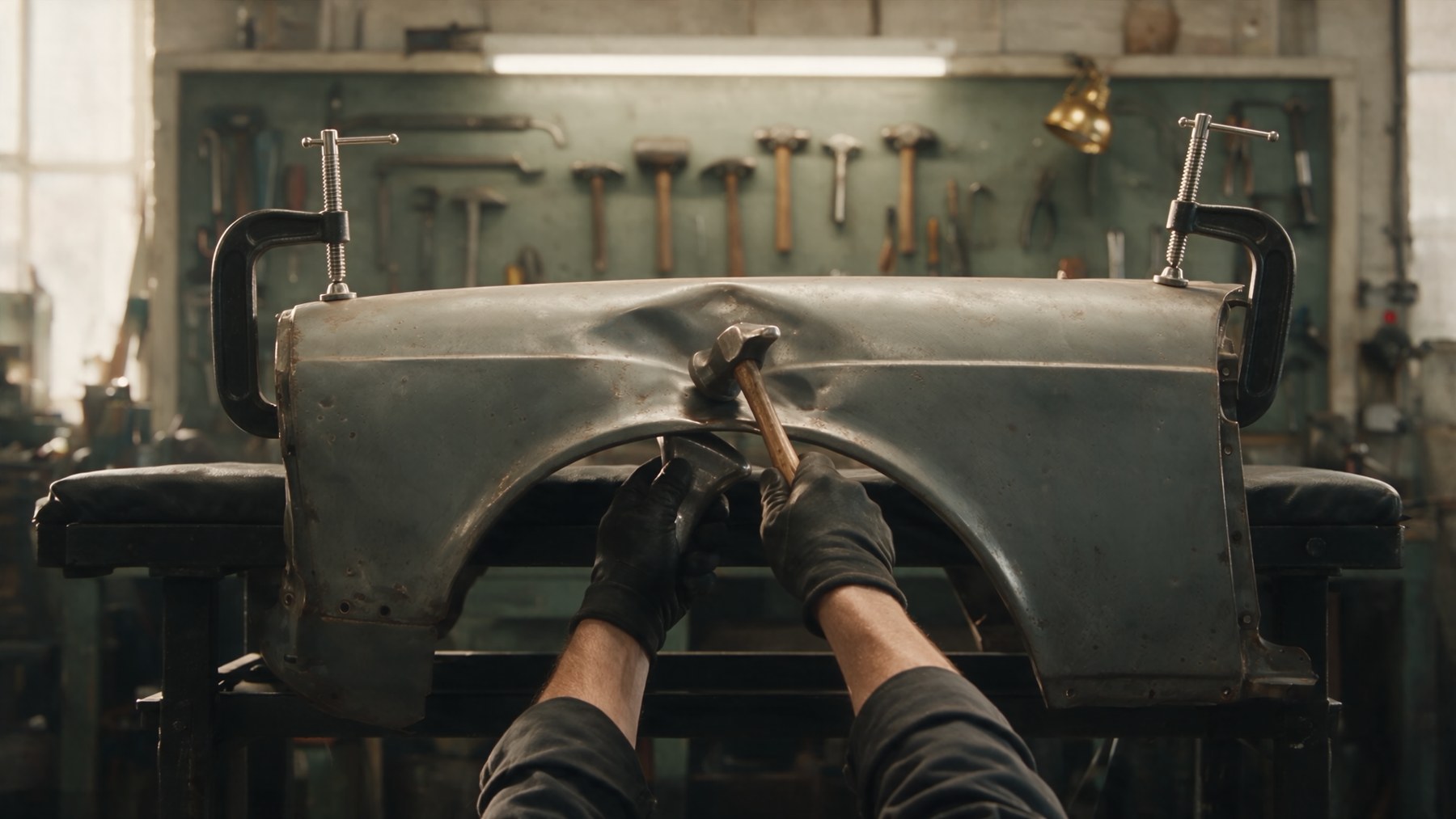 Work with the metal.